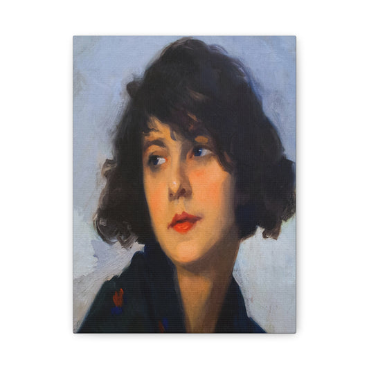 Mulher do chale verde (cropped) by Cyprien Eugene Boulet Matte Canvas Print — Stretched Wall Art