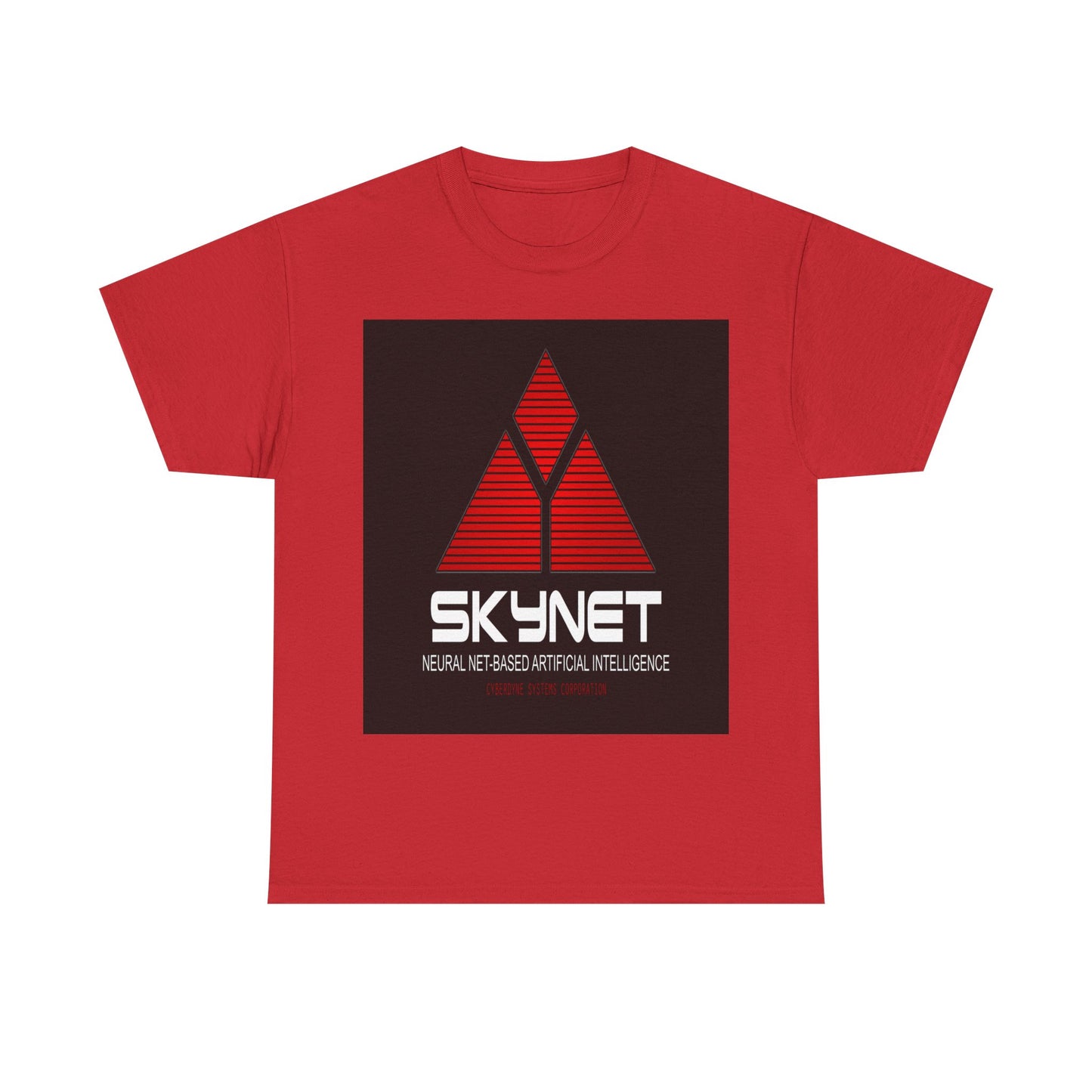 Skynet Logo Tee — Retro Red AI Graphic T-Shirt
