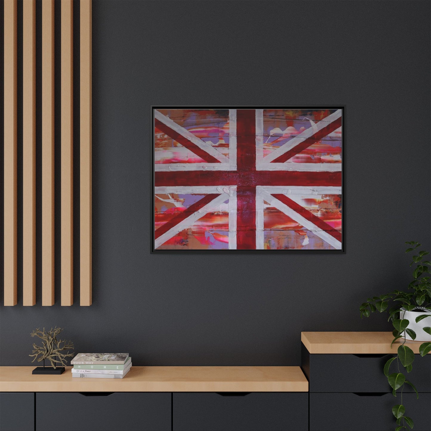 Union Jack is back! by Norman Barrett Framed Matte Canvas Print Wall Art