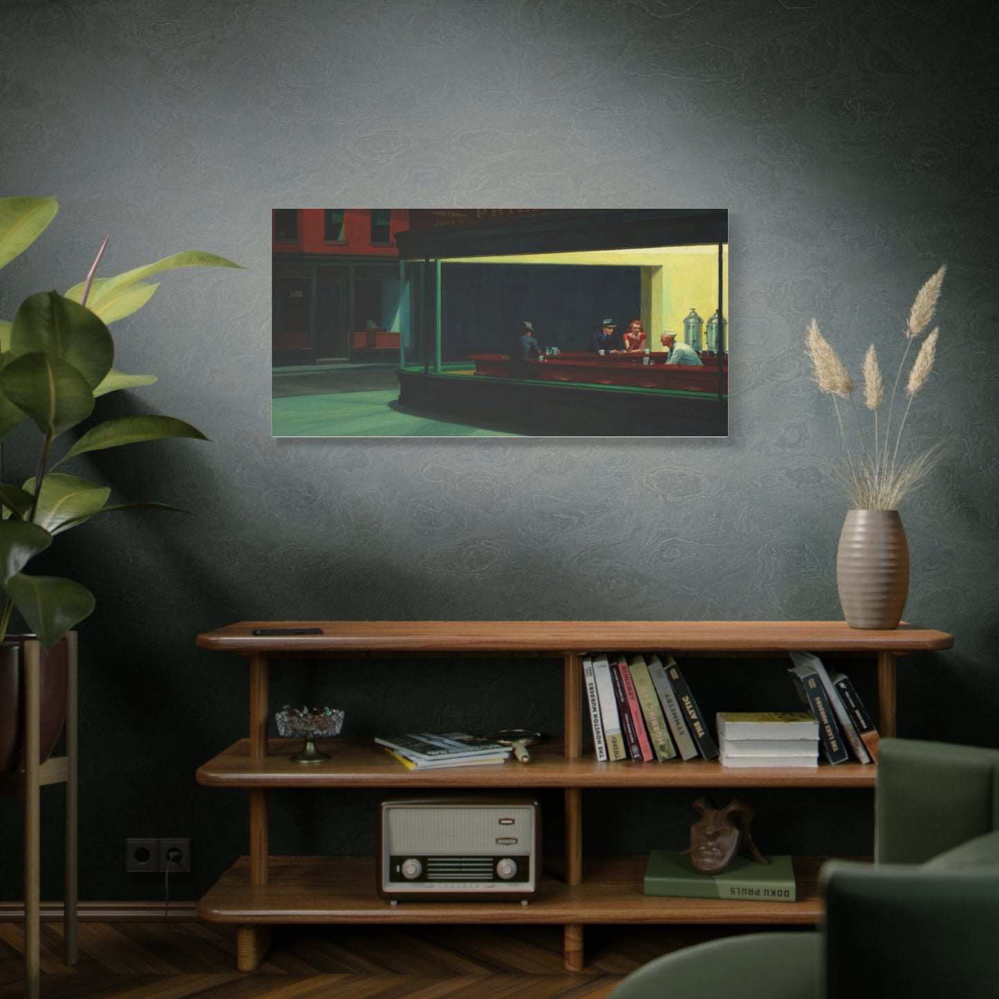Nighthawks by Edward Hopper Matte Stretched Canvas Wall Art Print