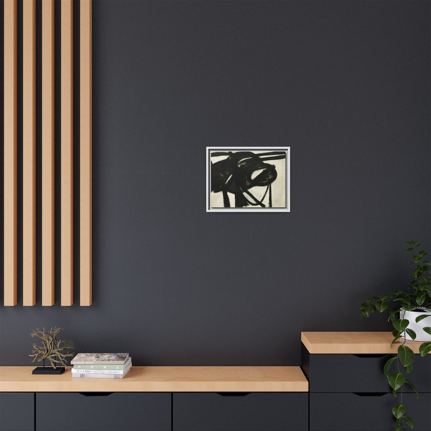 Chief by Franz Kline Abstract Matte Canvas Framed Wall Art
