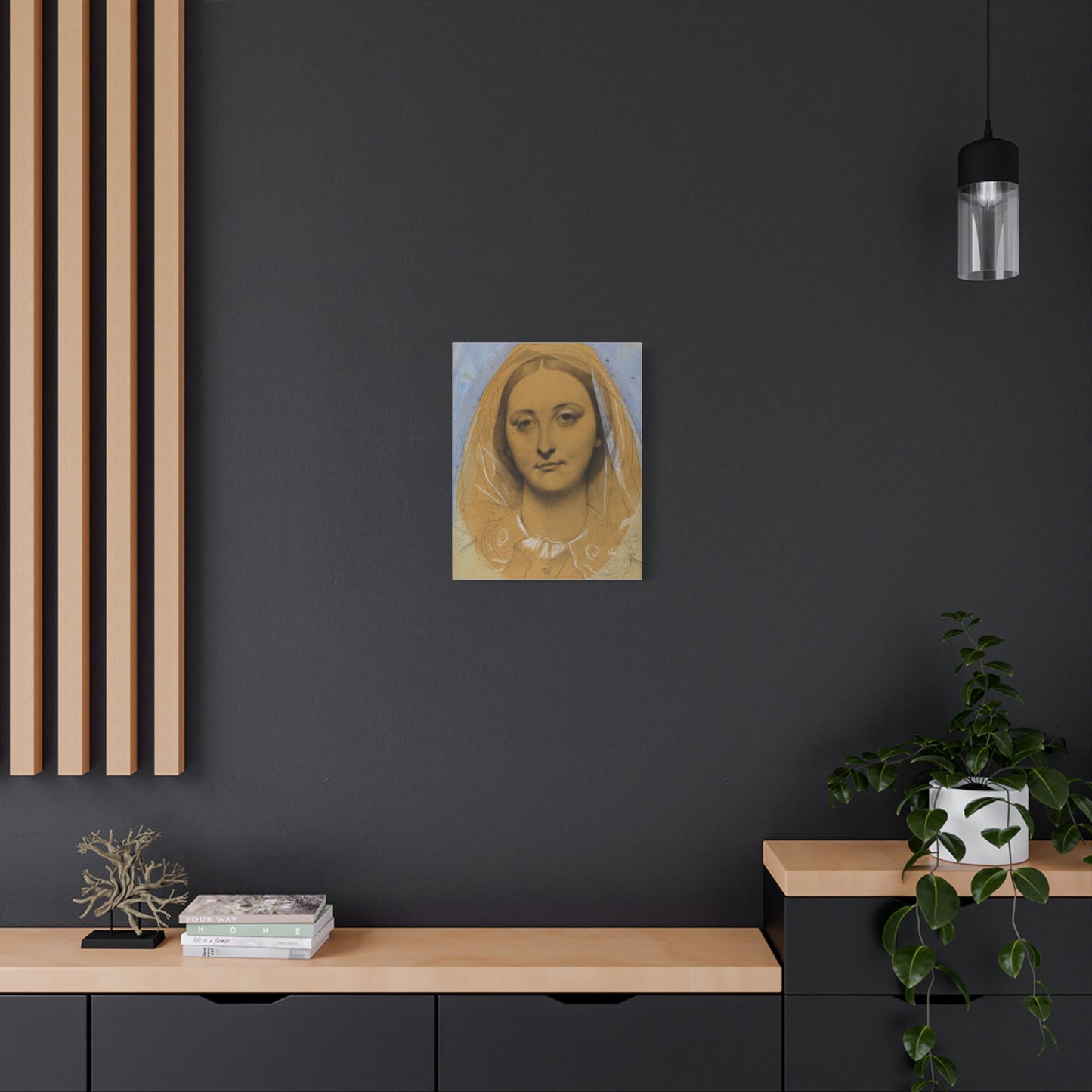 Mademoiselle Mary de Borderieux by Jean Auguste Dominique Ingres Matte Stretched Canvas Wall Art