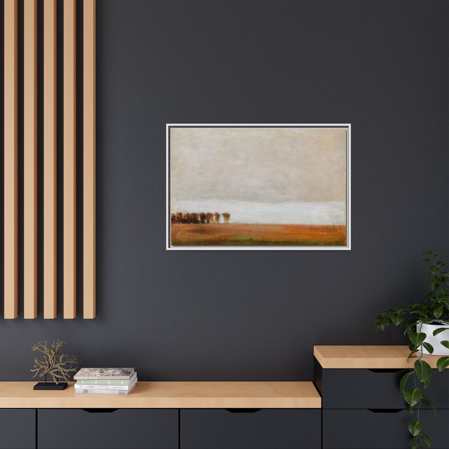 View of Jaegersborg Allé, North of Copenhagen by Vilhelm Hammershøi Framed Matte Canvas Wall Art Print
