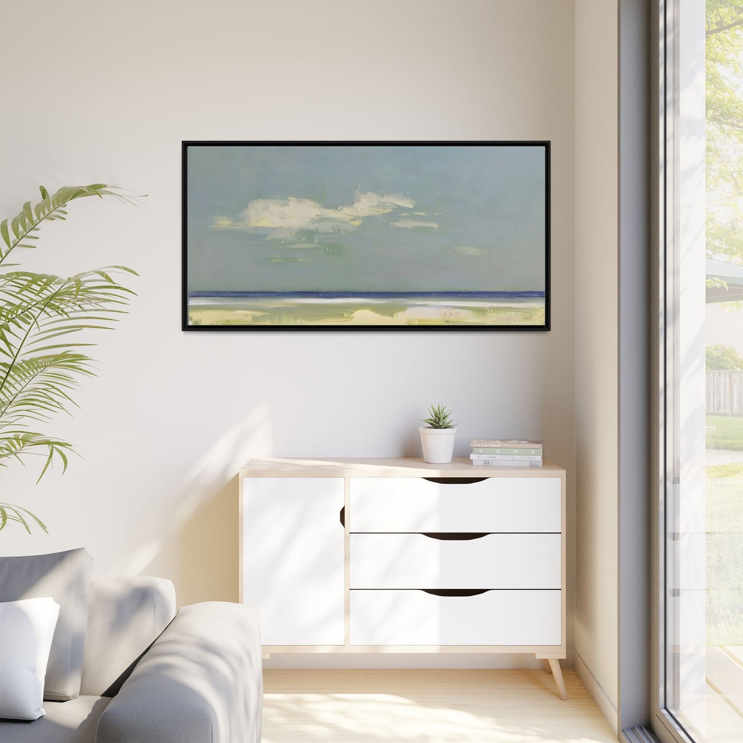Coastal Calm Matte Canvas Framed Wall Art