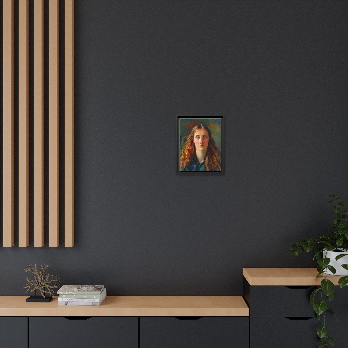 Framed Matte Canvas Print — Vintage Portrait Art