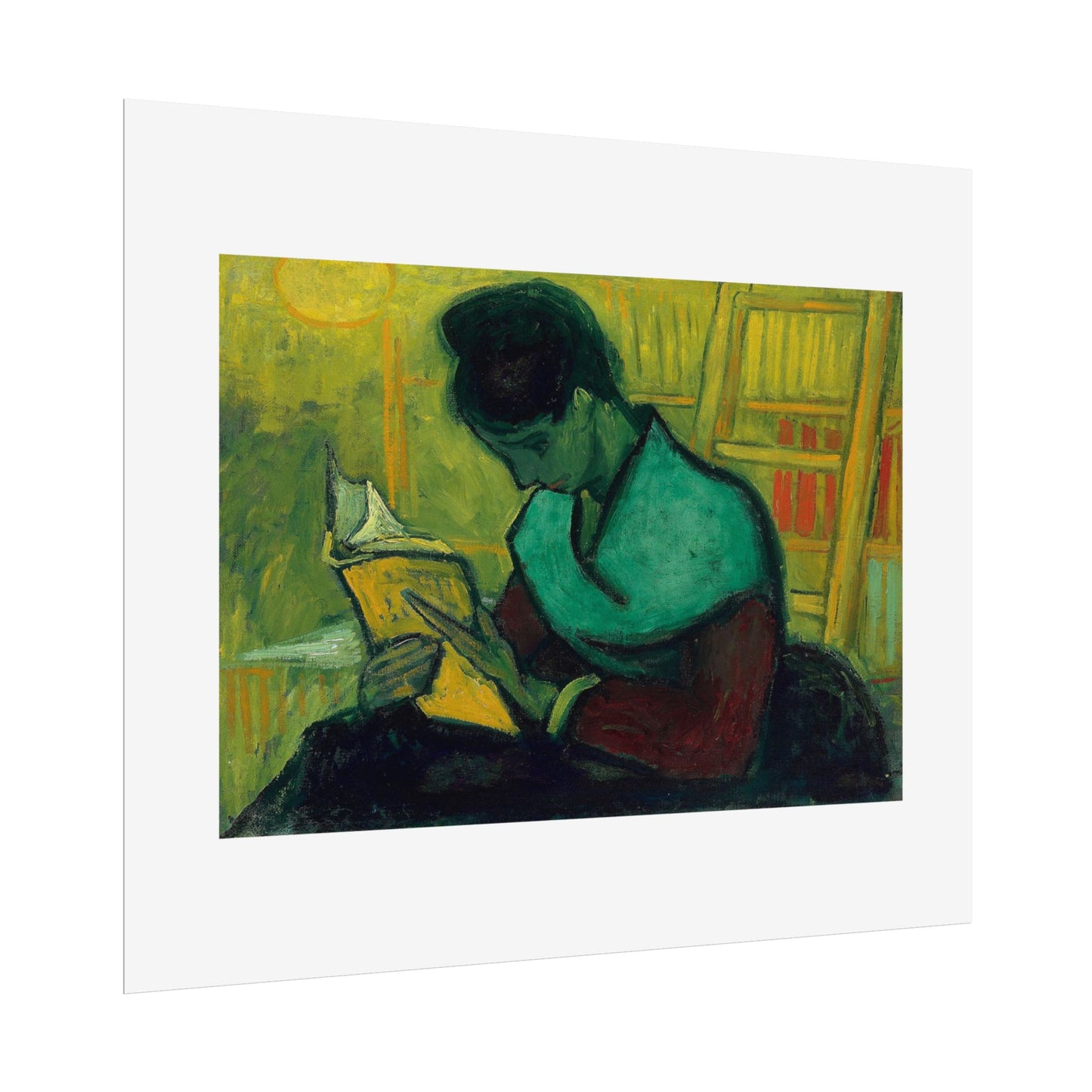 Une liseuse de romans by Vincent Van Gogh Wall Art Print