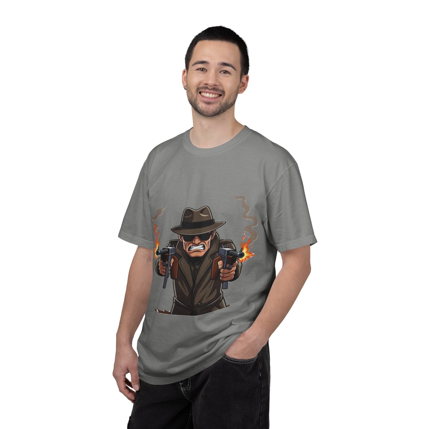 Vintage Gangster Shooter T-Shirt – Retro Mobster Graphic Tee
