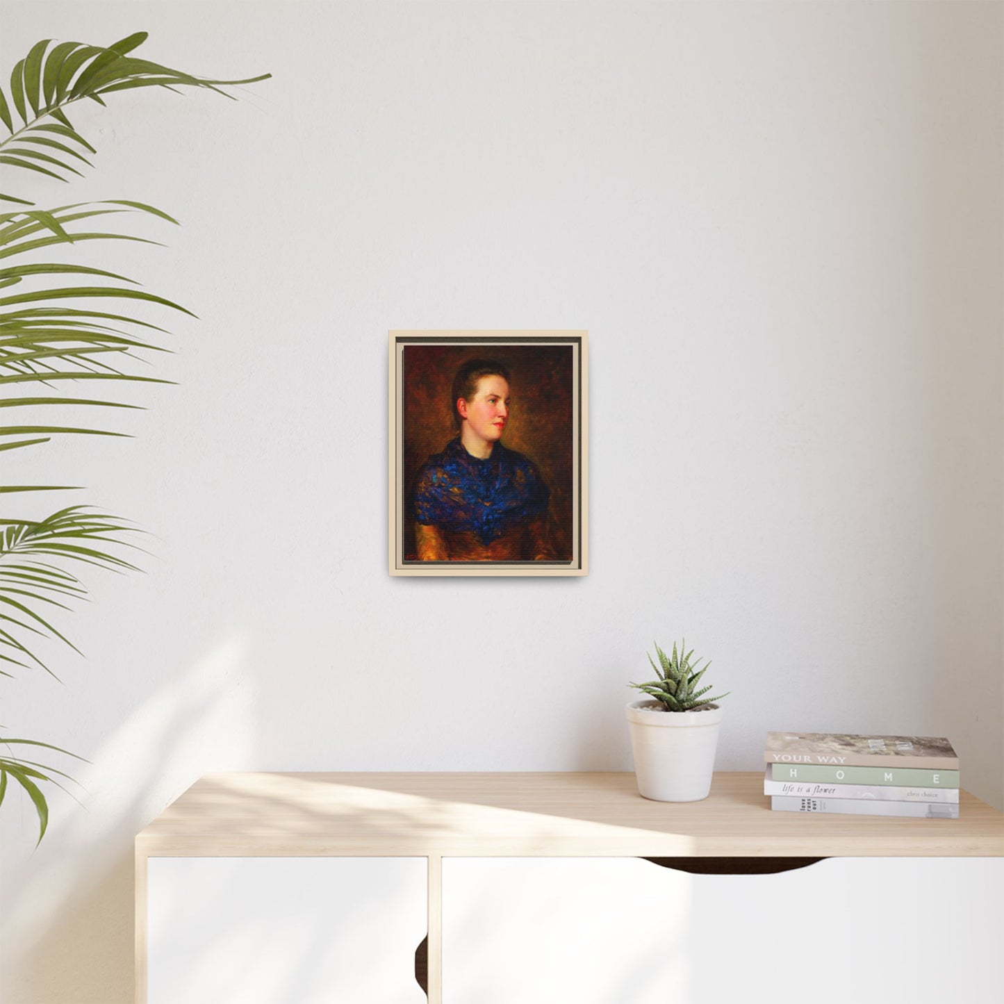 Framed Matte Canvas Portrait Print — Classic Victorian Woman Wall Art