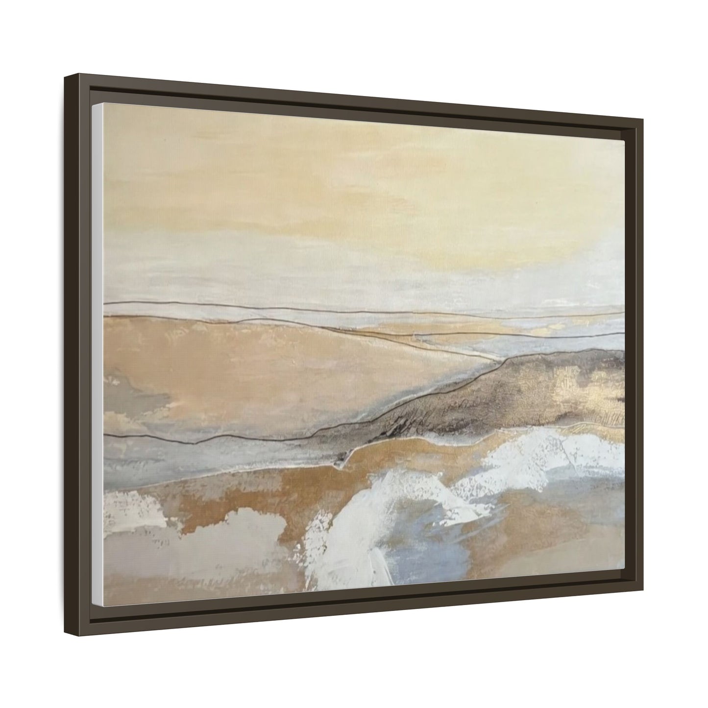 Framed Abstract Coastal Landscape Matte Canvas Wall Art