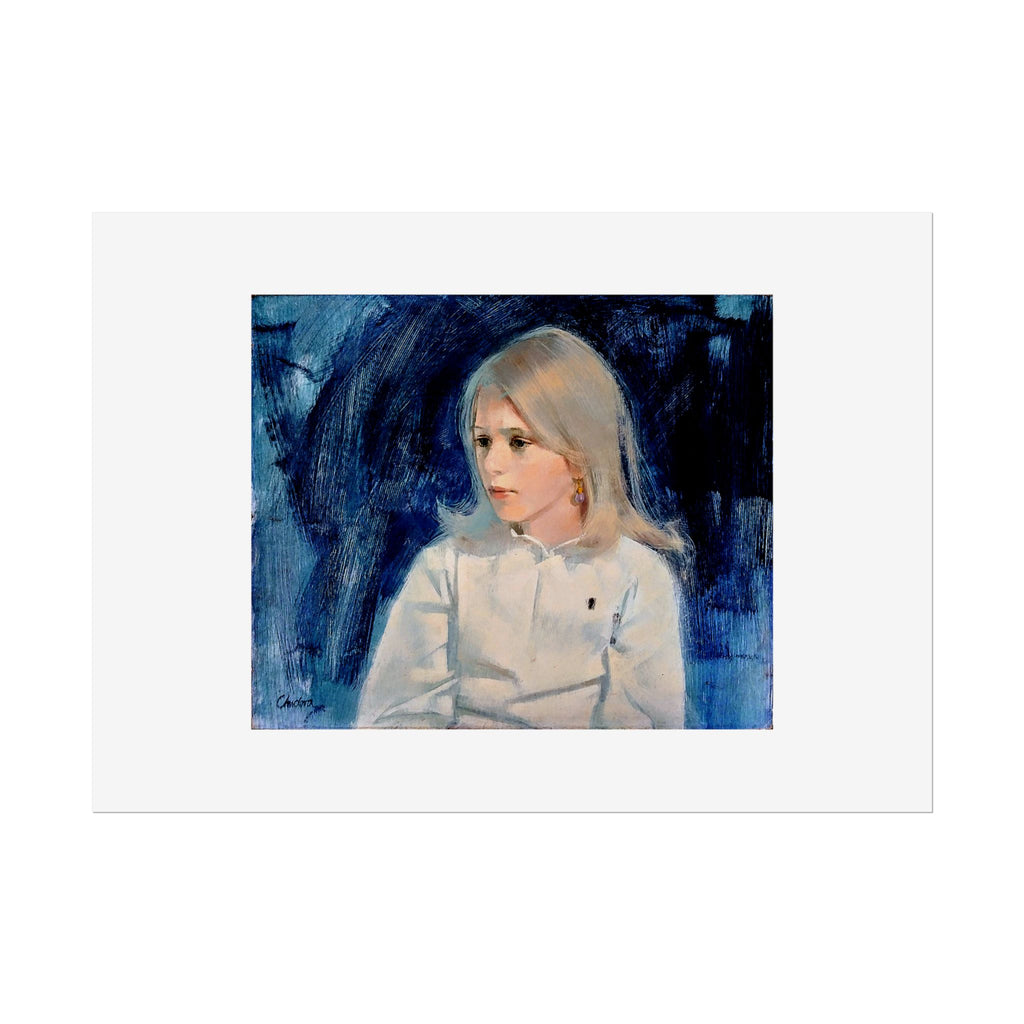 Painting of girl by Unknown Artist Wall Art Print