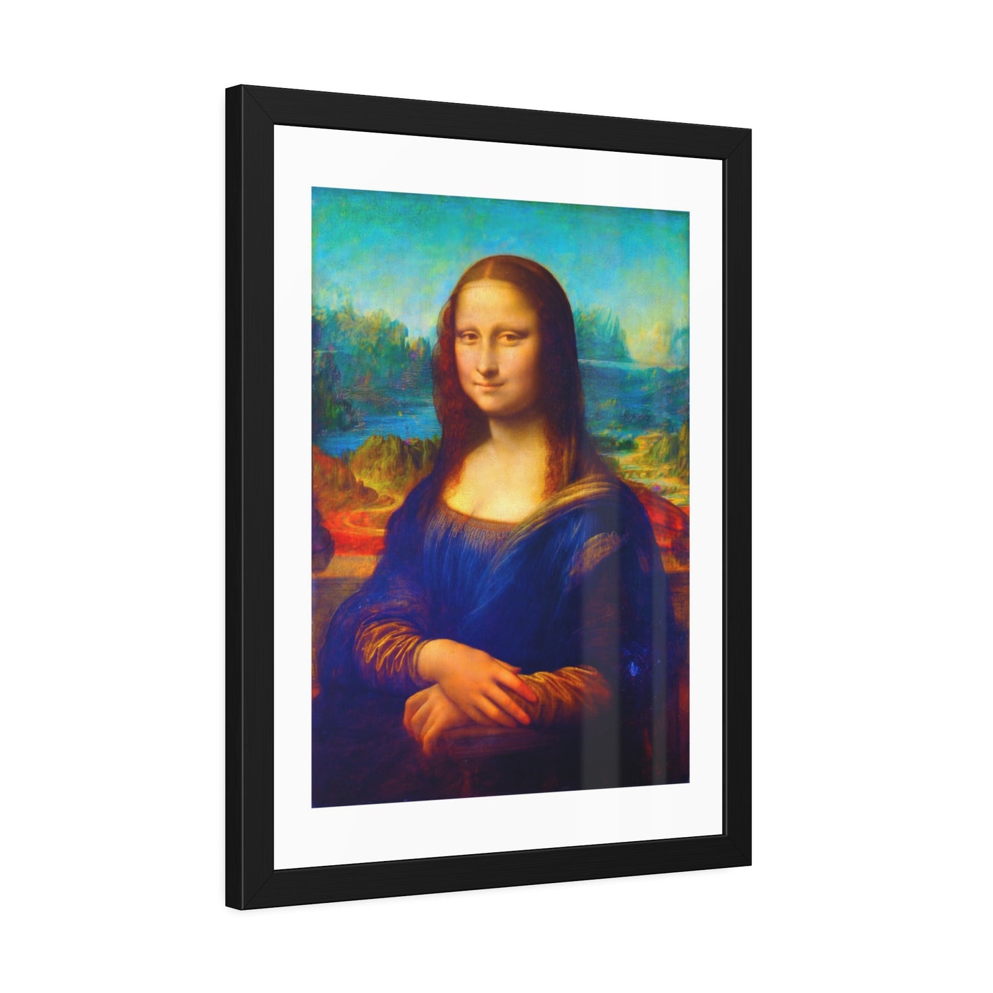 Framed Mona Lisa Poster — Classic Renaissance Art Print in Black Frame