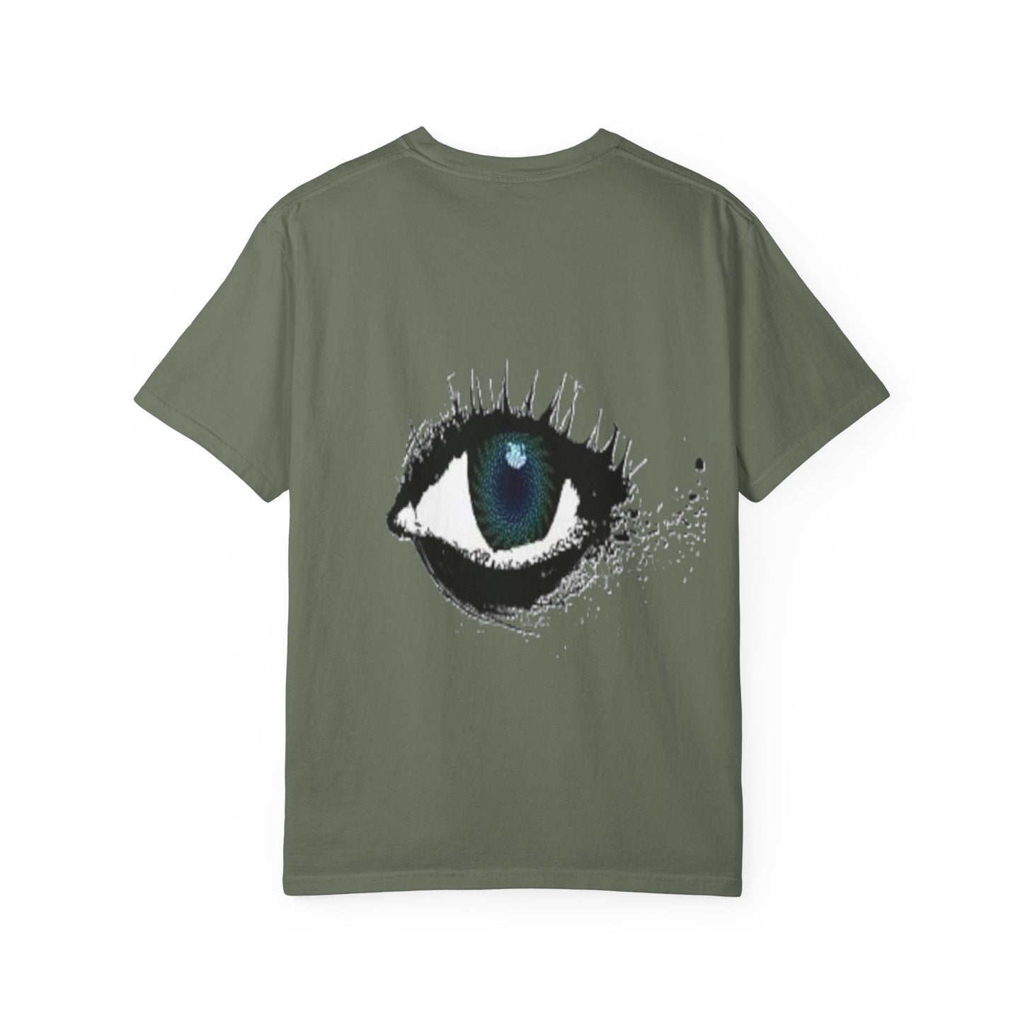 Eye Graphic T-Shirt — Blue Iris Grunge Art Tee