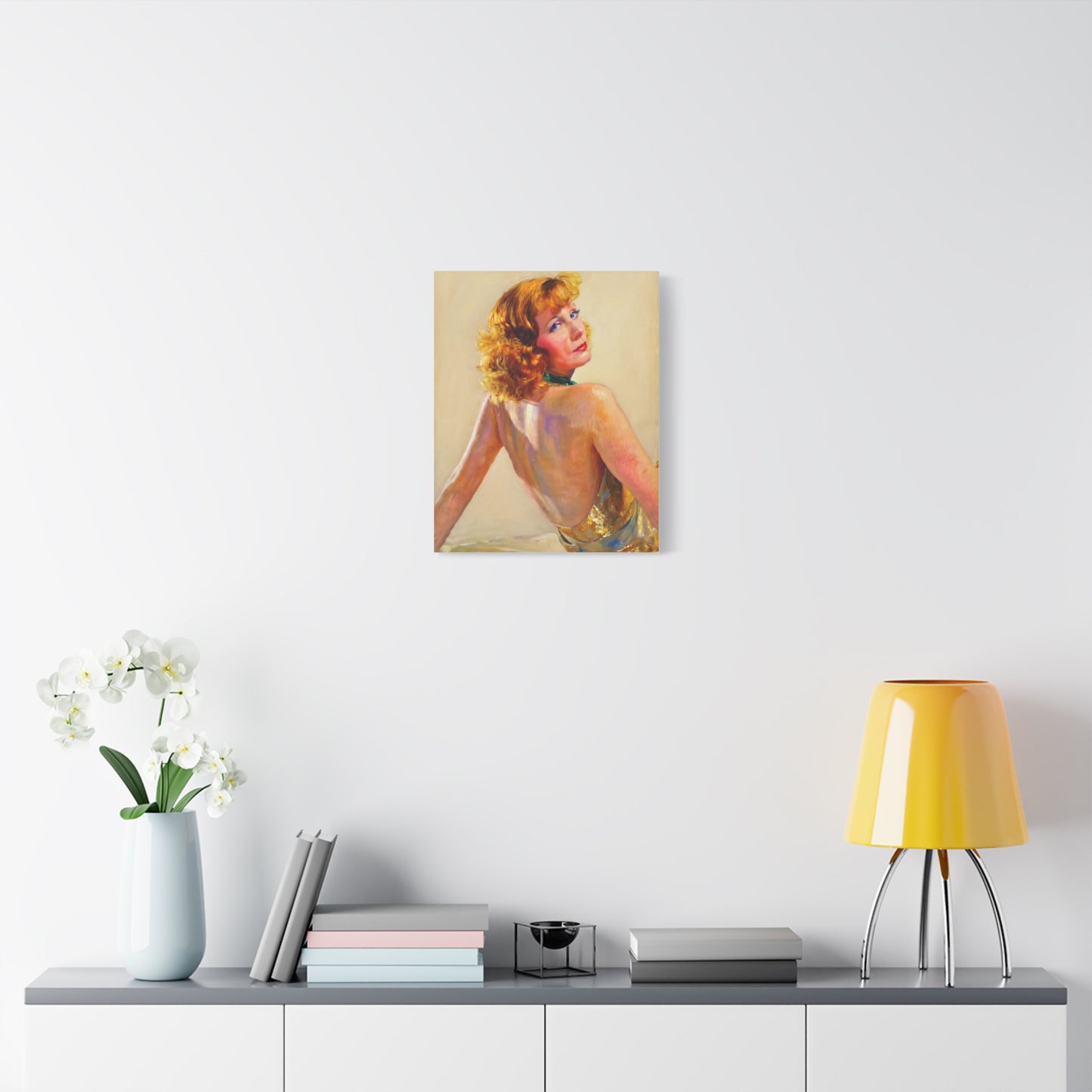 Vintage Greta Garbo Glam Portrait Canvas