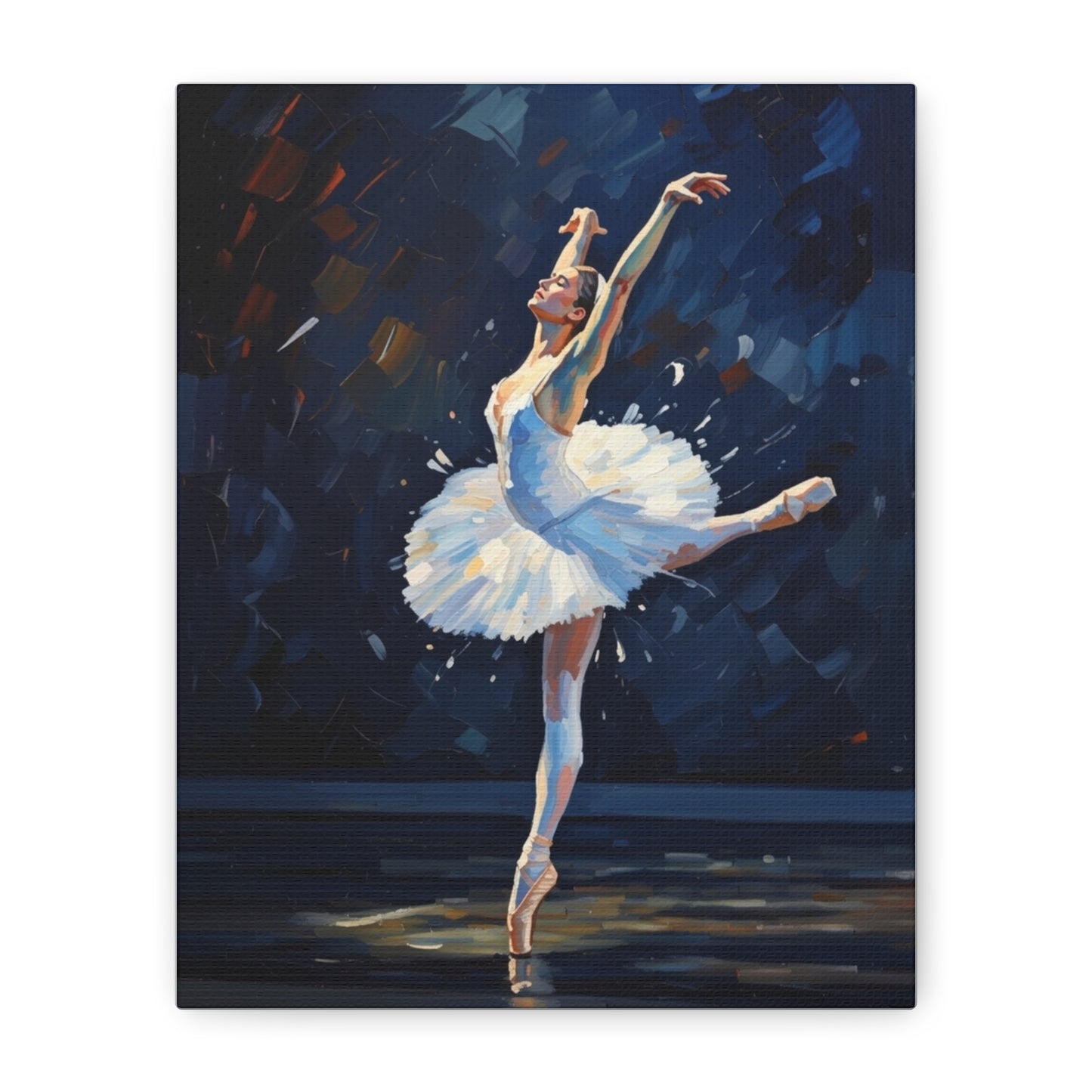 Ballerina Dance Matte Canvas Wall Art — Stretched 1.25"