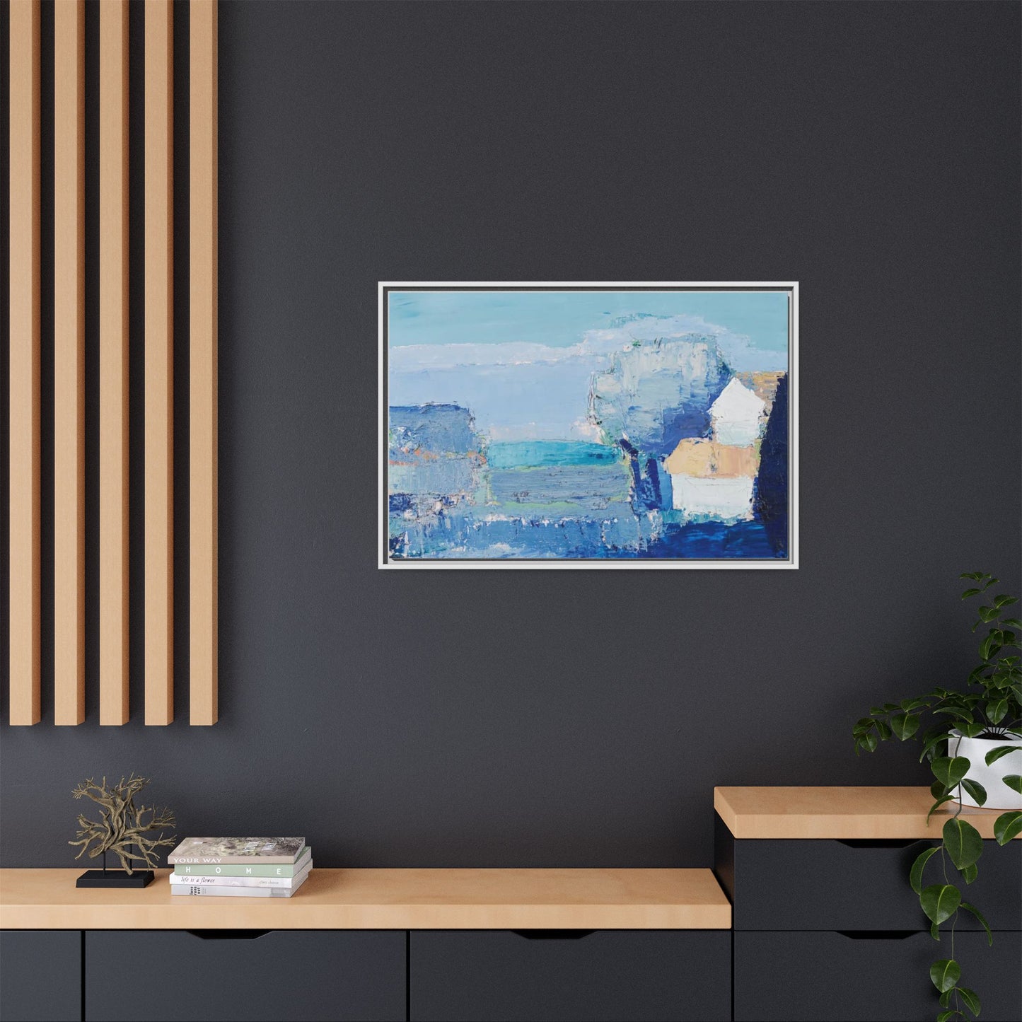 Paysage de Provence by Nicolas de Staël Framed Matte Canvas Seascape Wall Art Print