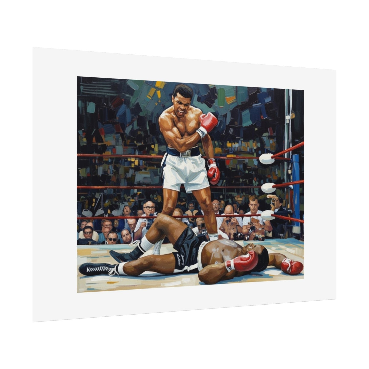 Muhammad Ali Knockout Boxing Poster — Rolled Sports Art Print