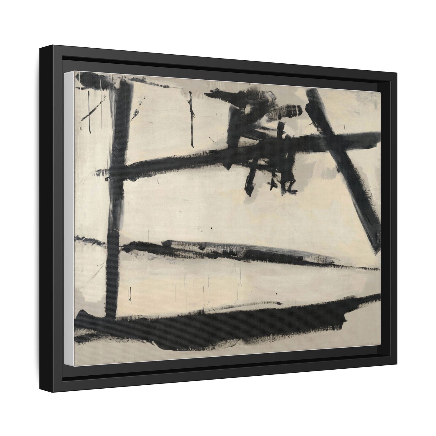 Painting Number 2 by Franz Kline Framed Abstract Canvas Art Print