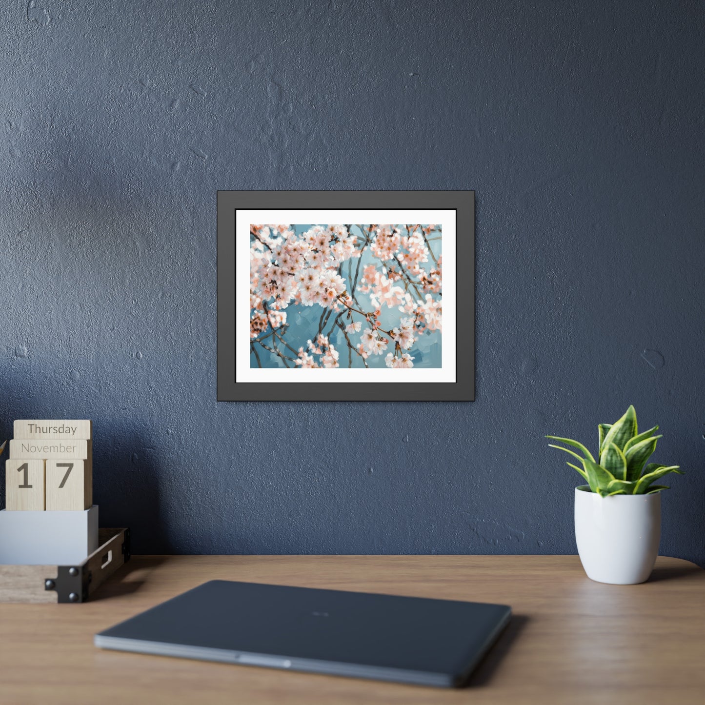 Cherry Blossom Framed Poster — Floral Wall Art Print