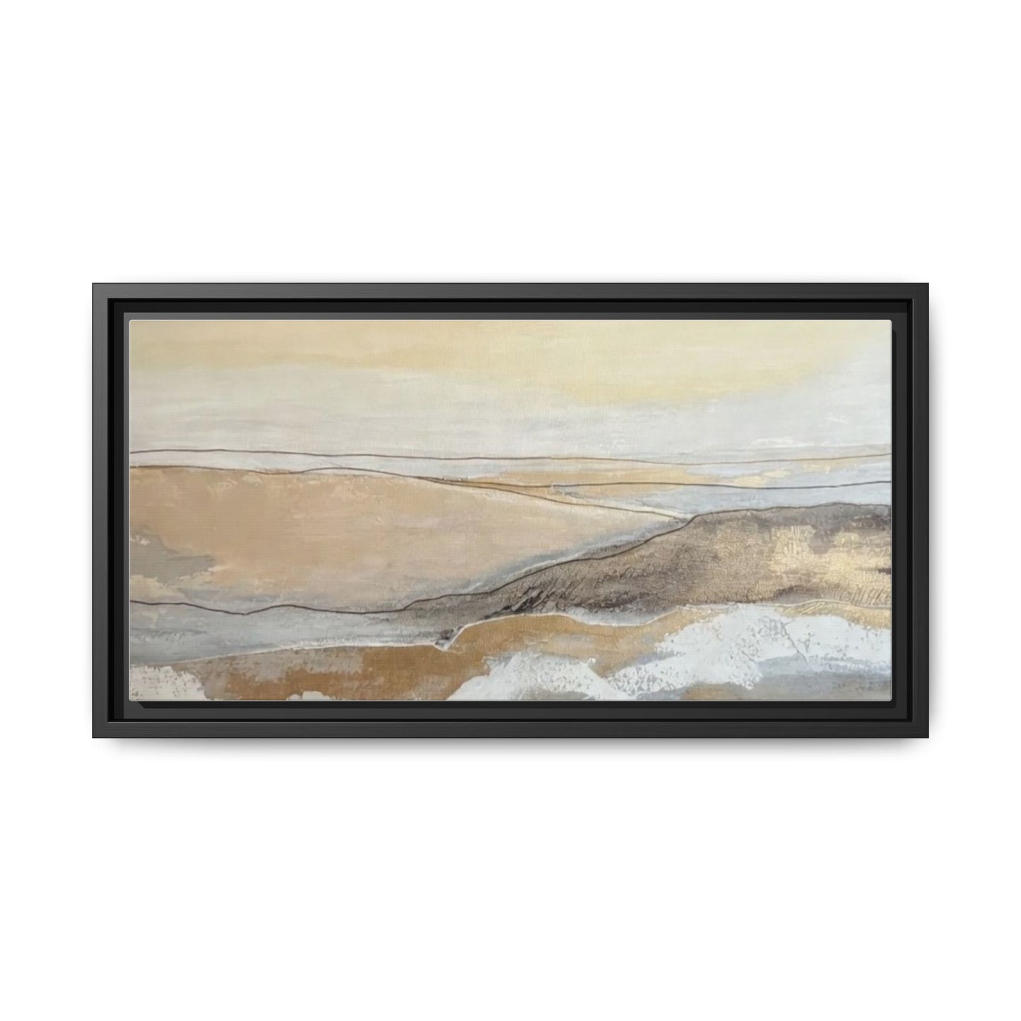 Framed Abstract Coastal Landscape Matte Canvas Wall Art