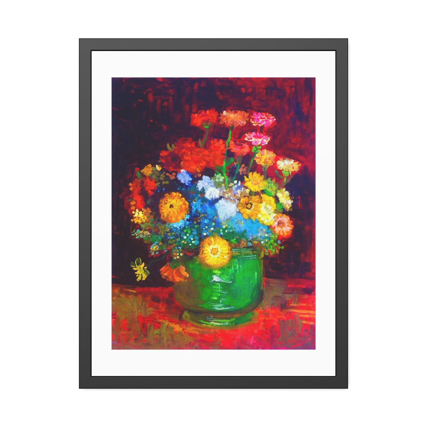 Framed Floral Poster — Colorful Bouquet Art Print