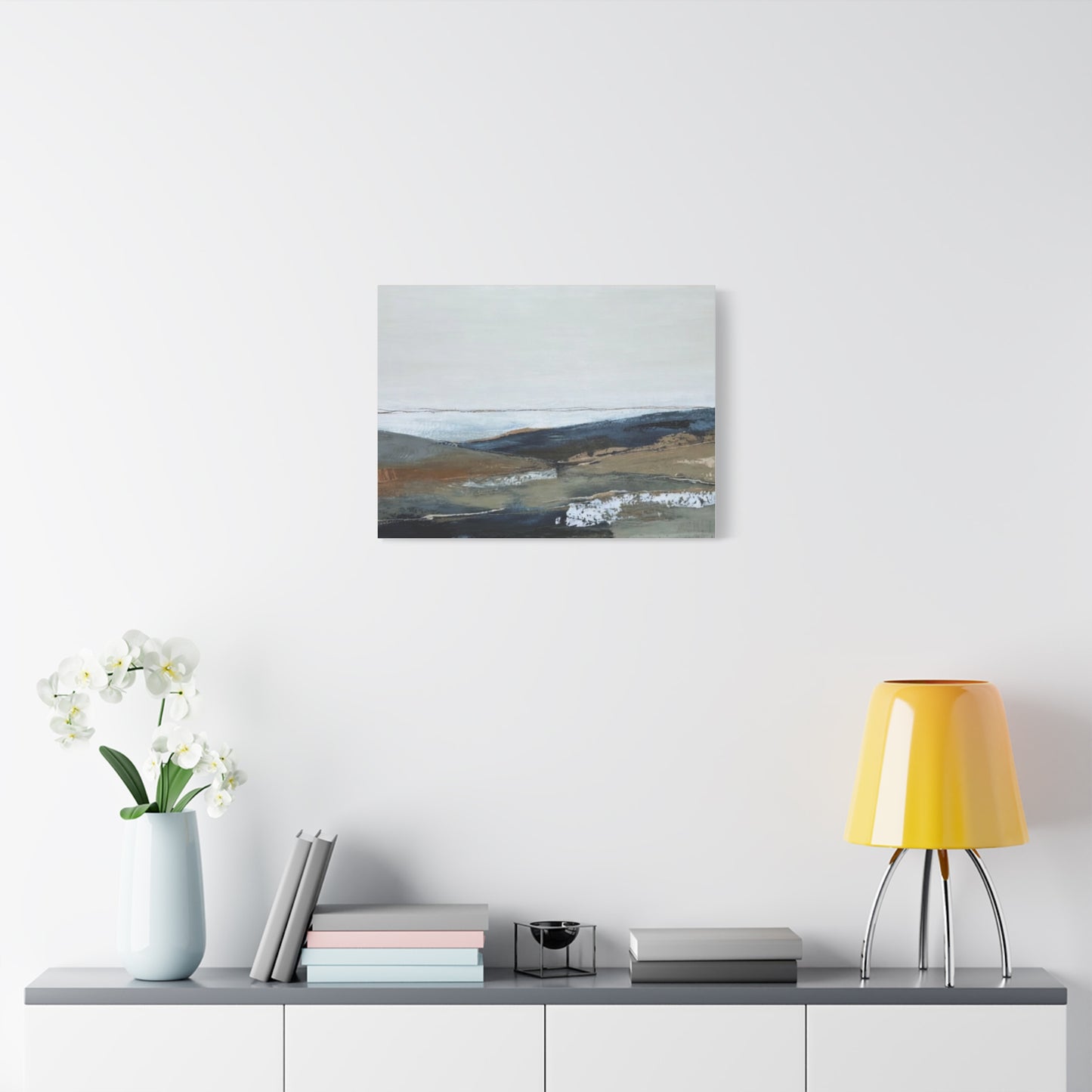 Abstract Coastal Landscape Canvas — Stretched Matte Wall Art