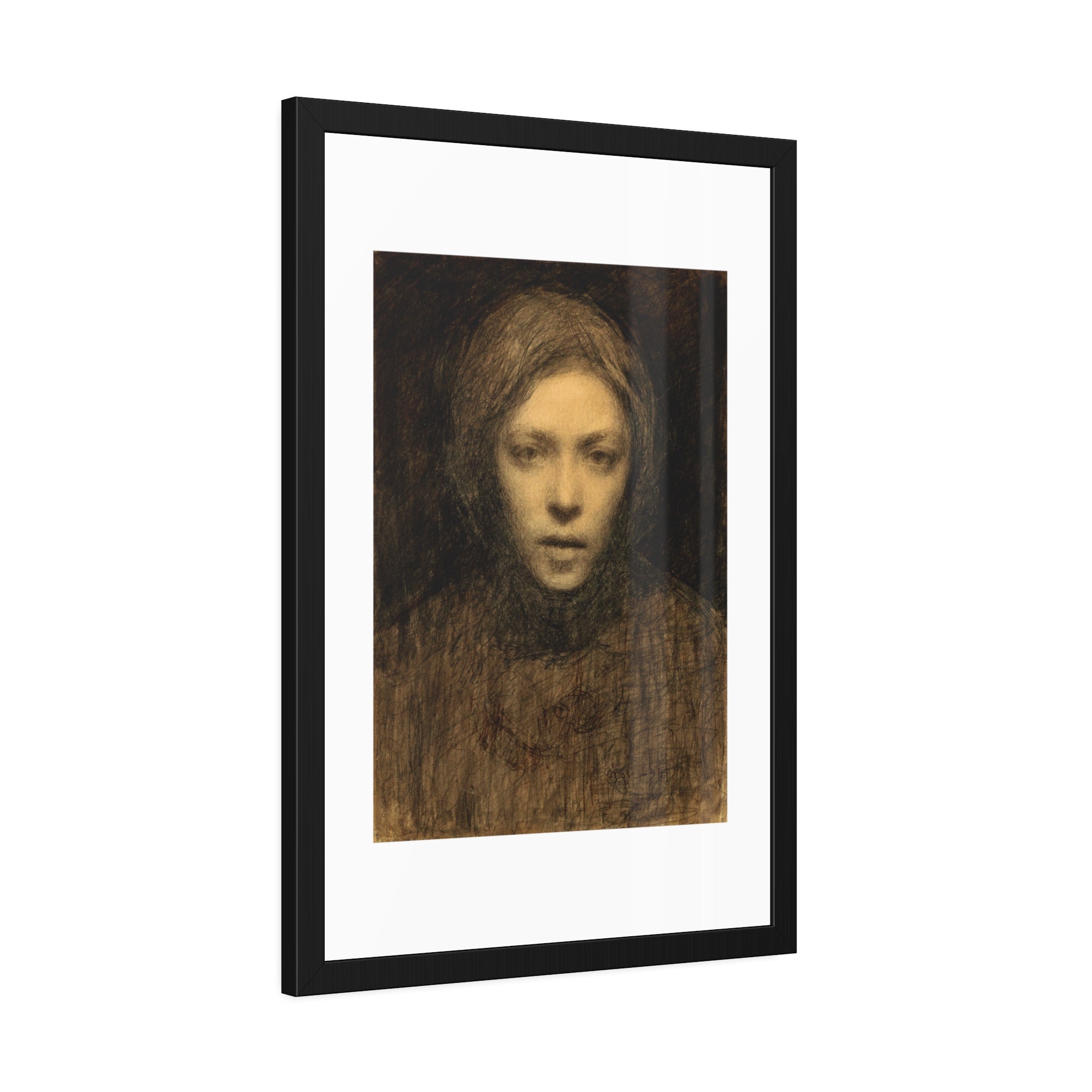 self-portrait by Ellen Thesleff Framed Art Wall Art Print