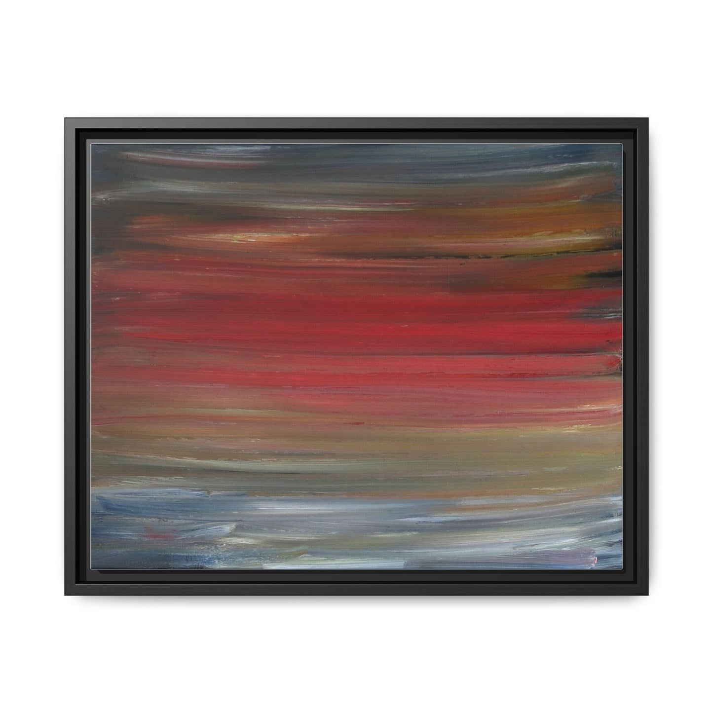Misty morning by Norman Barrett Framed Matte Canvas Wall Art