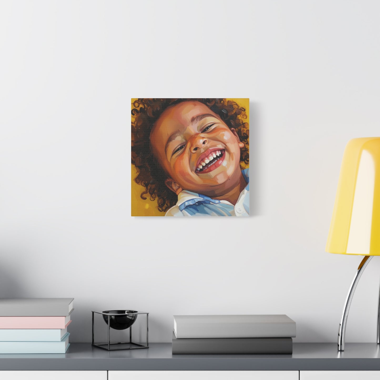 Joyful Child Portrait Canvas - Matte Stretched Wall Art
