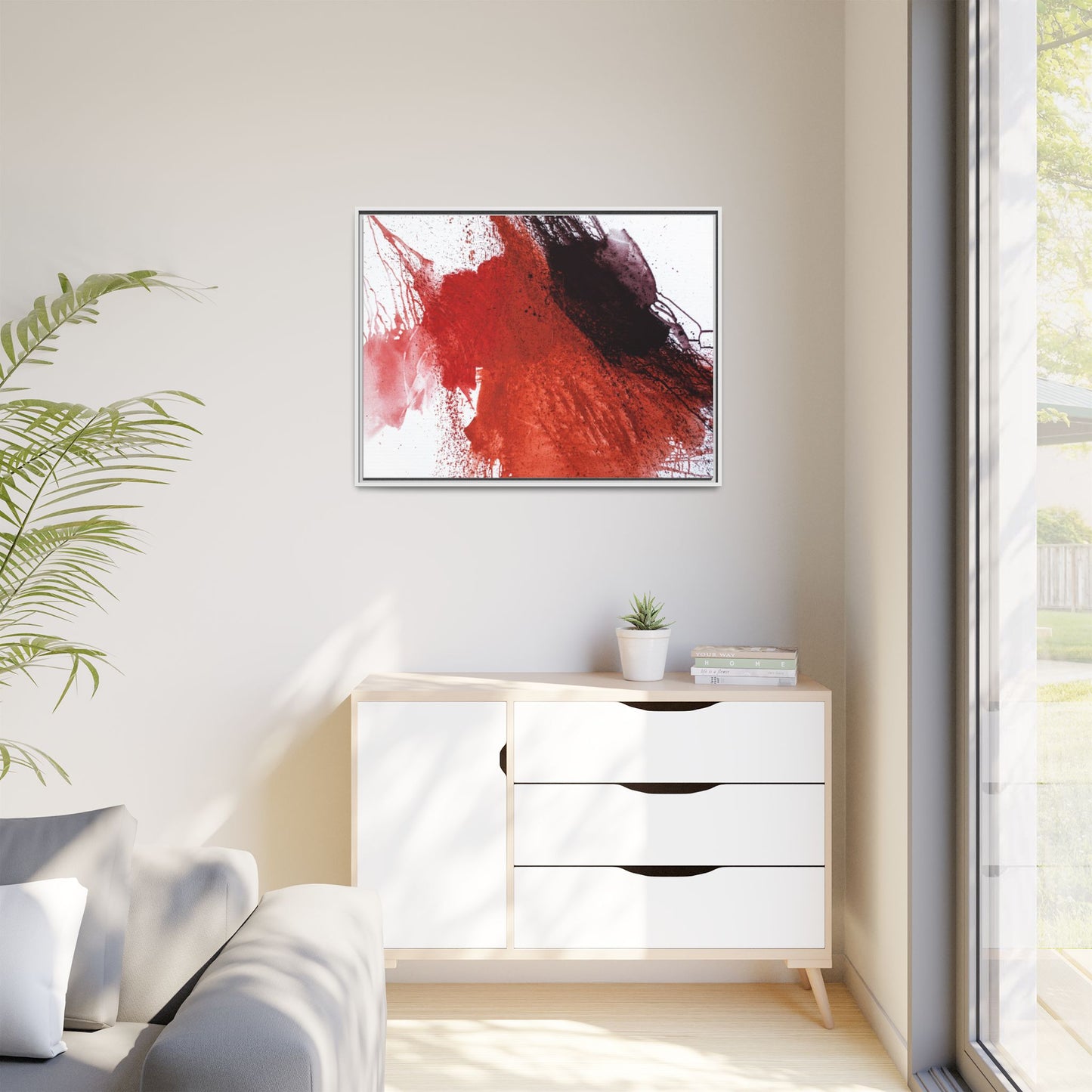 Flame by Natalija Miladinovic Matte Canvas Framed Wall Art