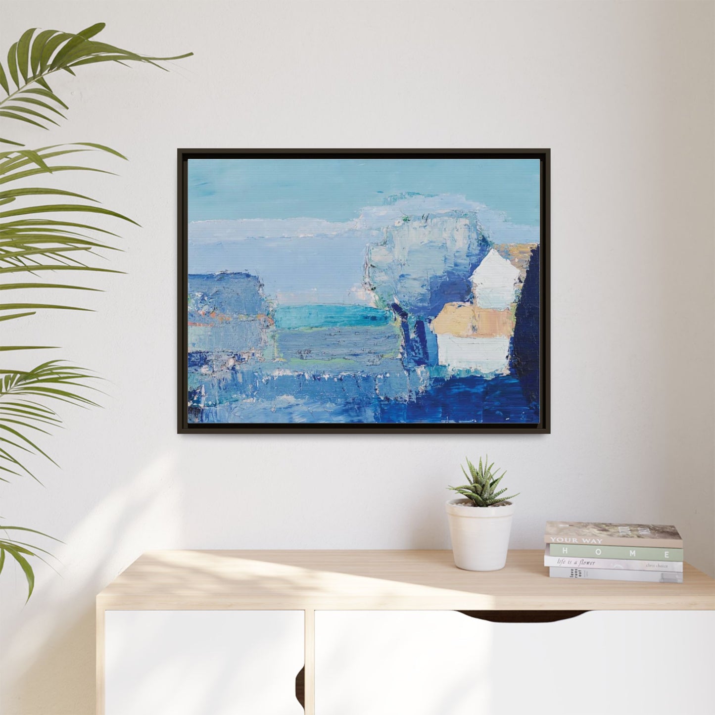 Paysage de Provence by Nicolas de Staël Framed Matte Canvas Seascape Wall Art Print