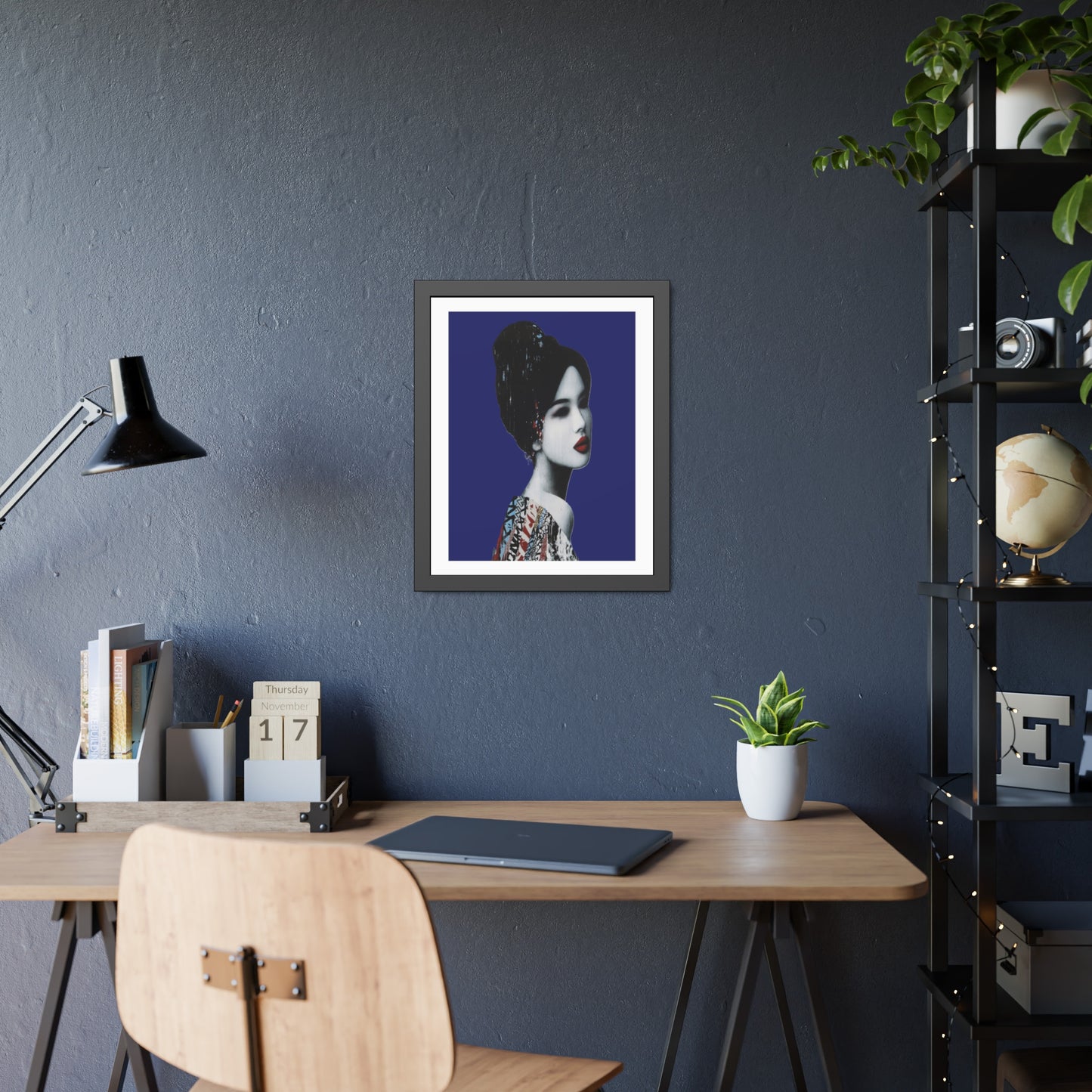 Geisha Portrait - Framed Paper Posters