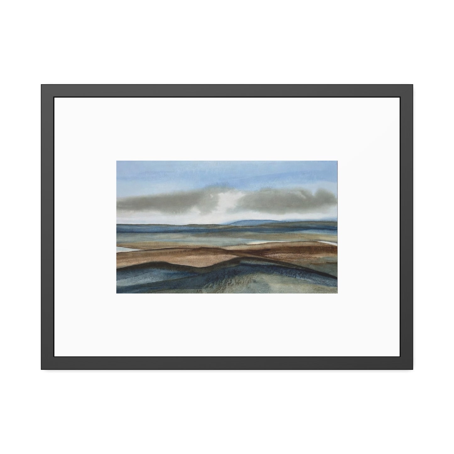 Framed Coastal Landscape Poster — Serene Seascape Wall Art Print