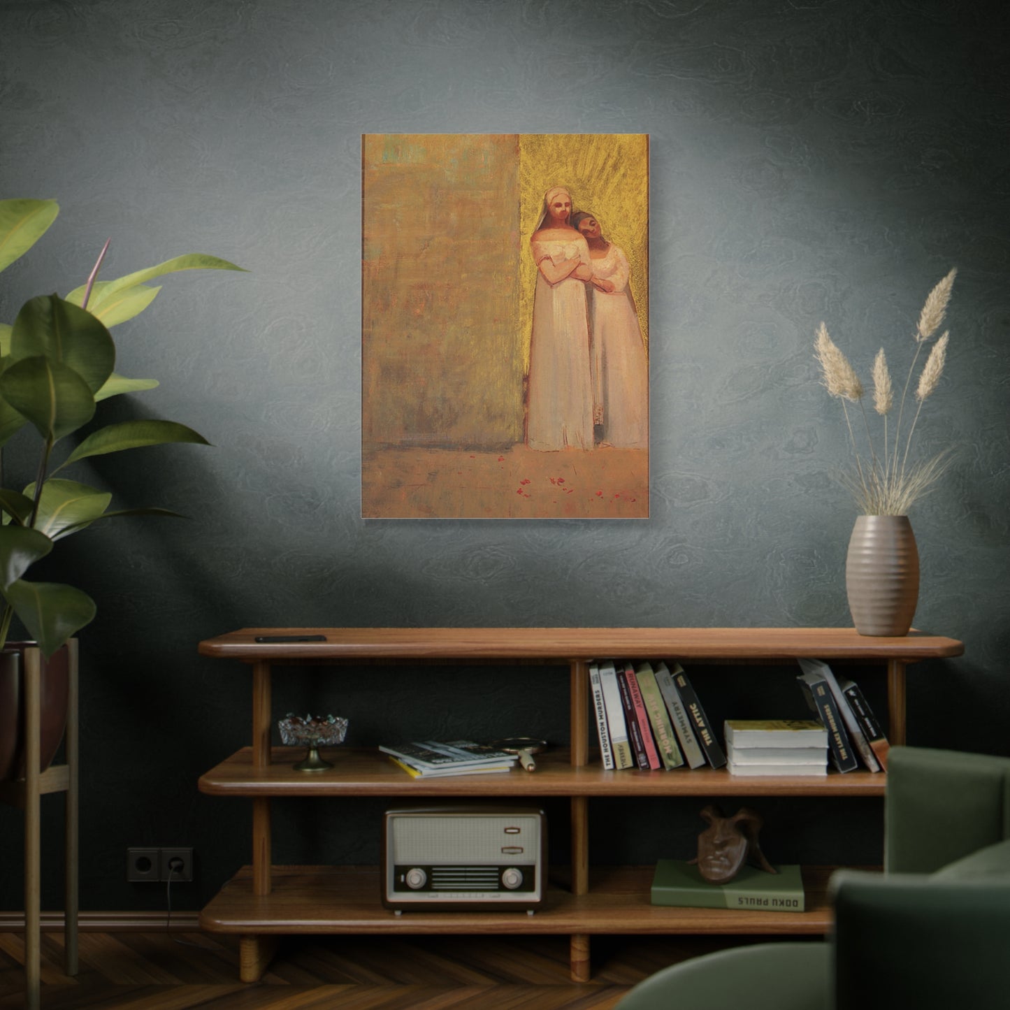 The Two Graces by Odilon Redon Matte Canvas Wall Art Print