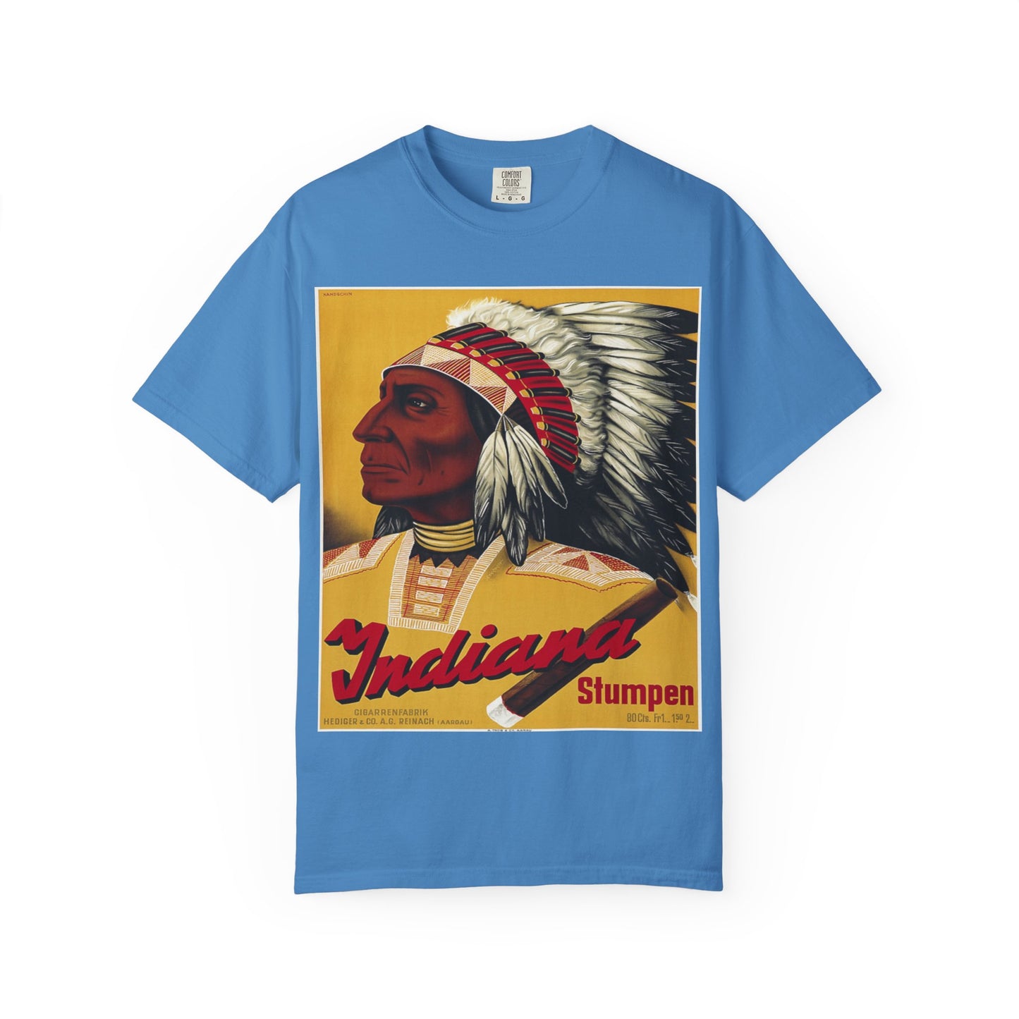 T-Shirt — Retro 'Indiana' Native Chief Vintage Poster Design