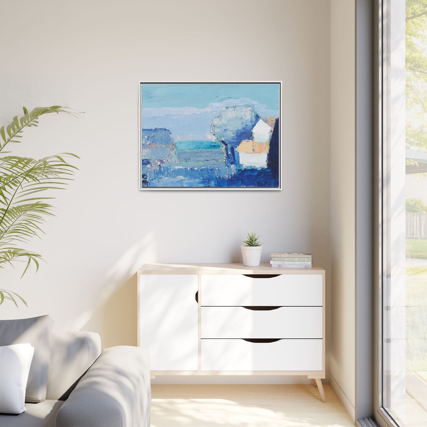 Paysage de Provence by Nicolas de Staël Framed Matte Canvas Seascape Wall Art Print
