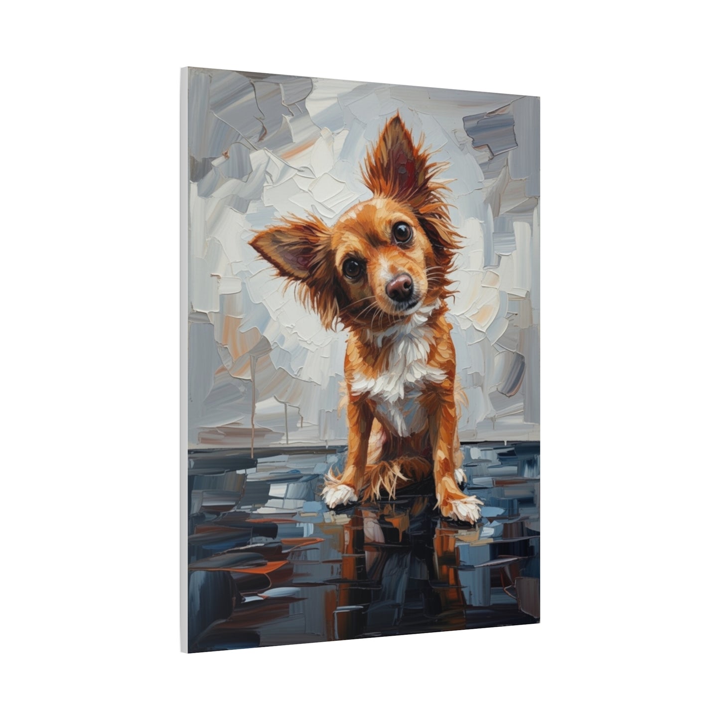 Charming Chihuahua Canvas Print — Whimsical Dog Portrait Wall Art