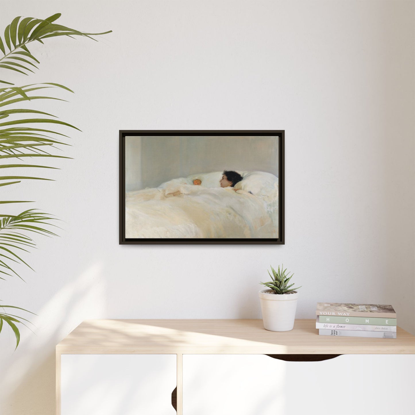 Mother by Joaquin Sorolla y Bastida Framed Matte Canvas Wall Art Print
