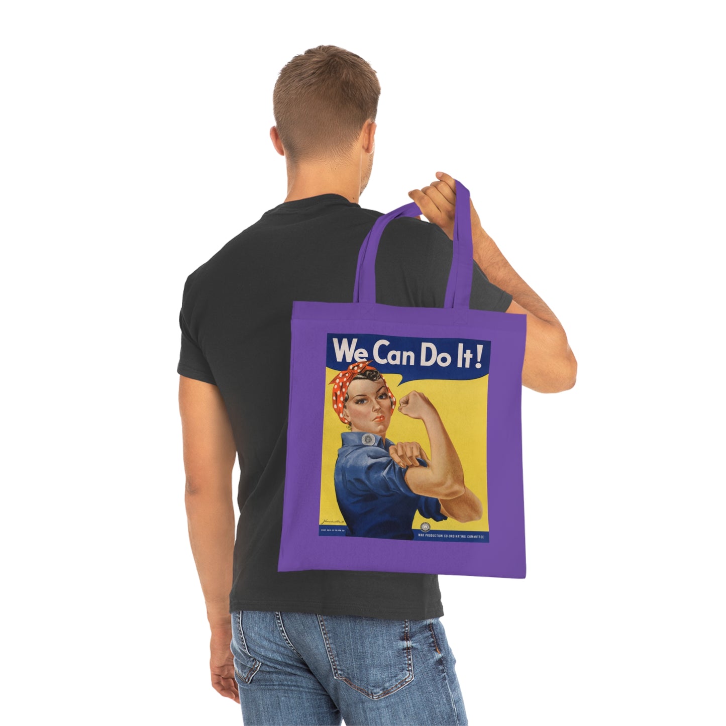 We Can Do It! Rosie the Riveter Cotton Tote — Vintage Feminist Empowerment Shopper