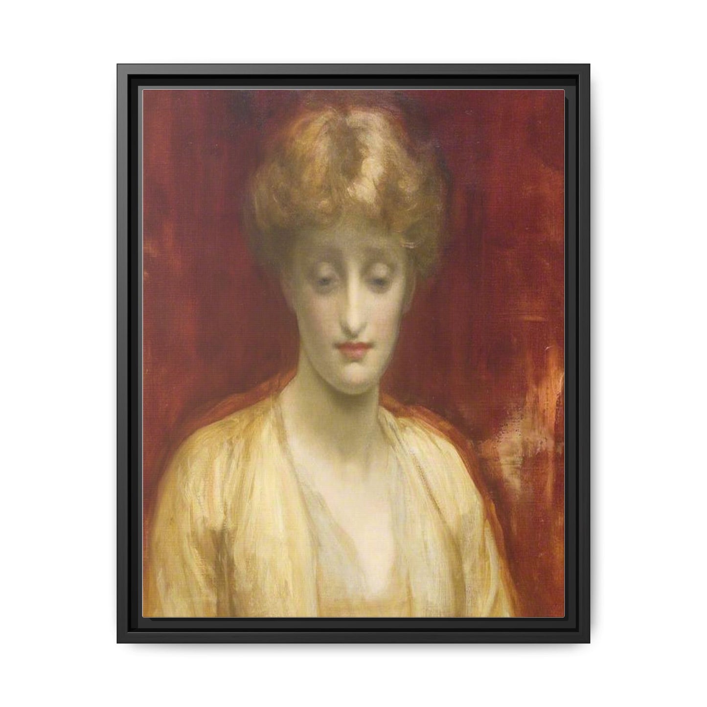 Mrs Williams by Lord Frederic Leighton Framed Matte Canvas Portrait Wall Art Print