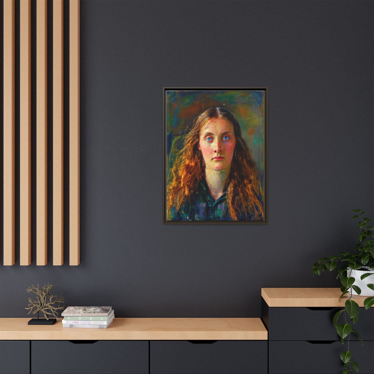 Framed Matte Canvas Print — Vintage Portrait Art