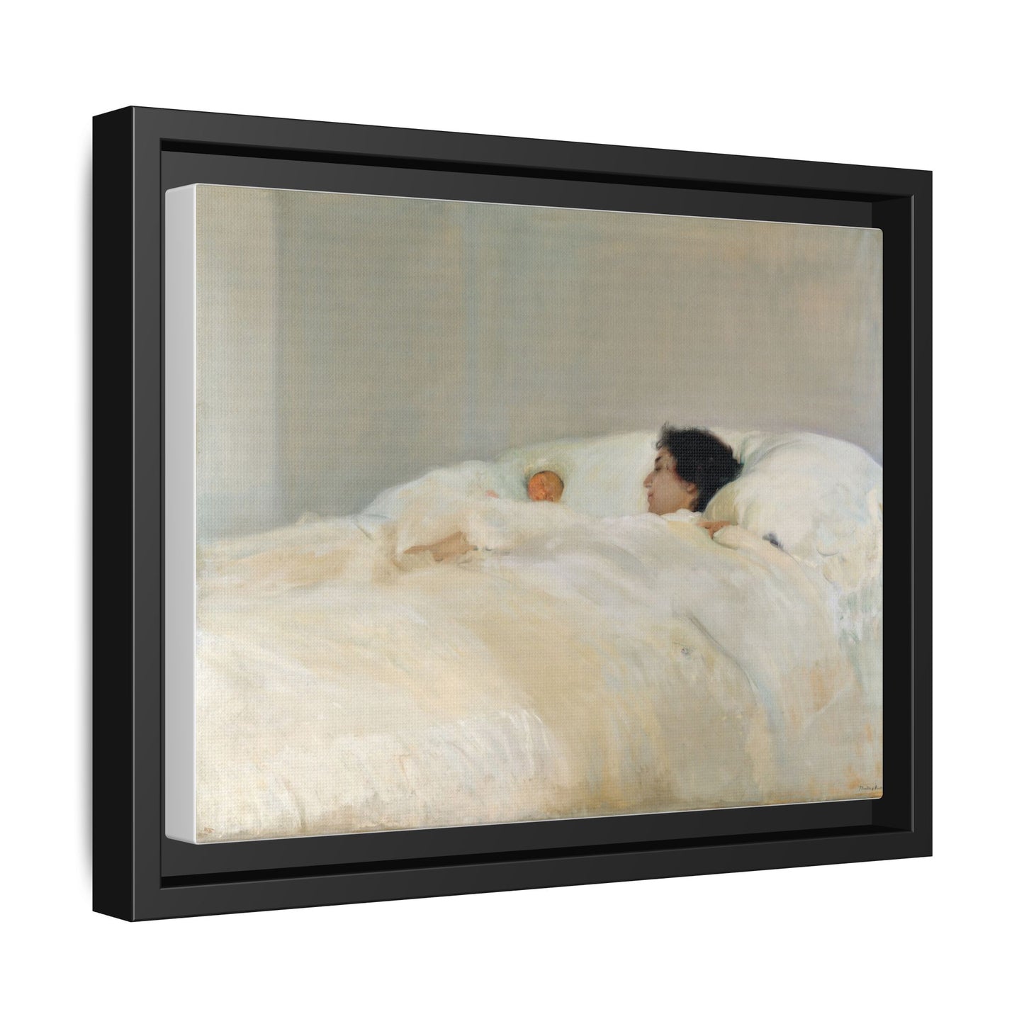 Mother by Joaquin Sorolla y Bastida Framed Matte Canvas Wall Art Print
