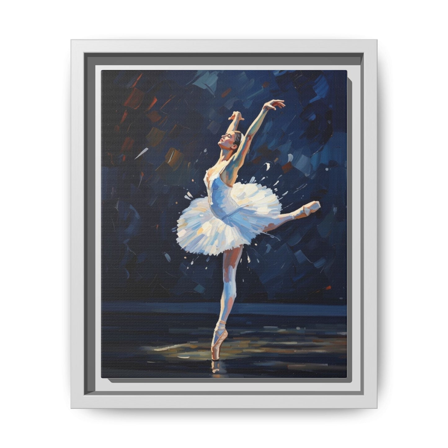 Ballerina Ballet Canvas Print — Framed Matte Wall Art