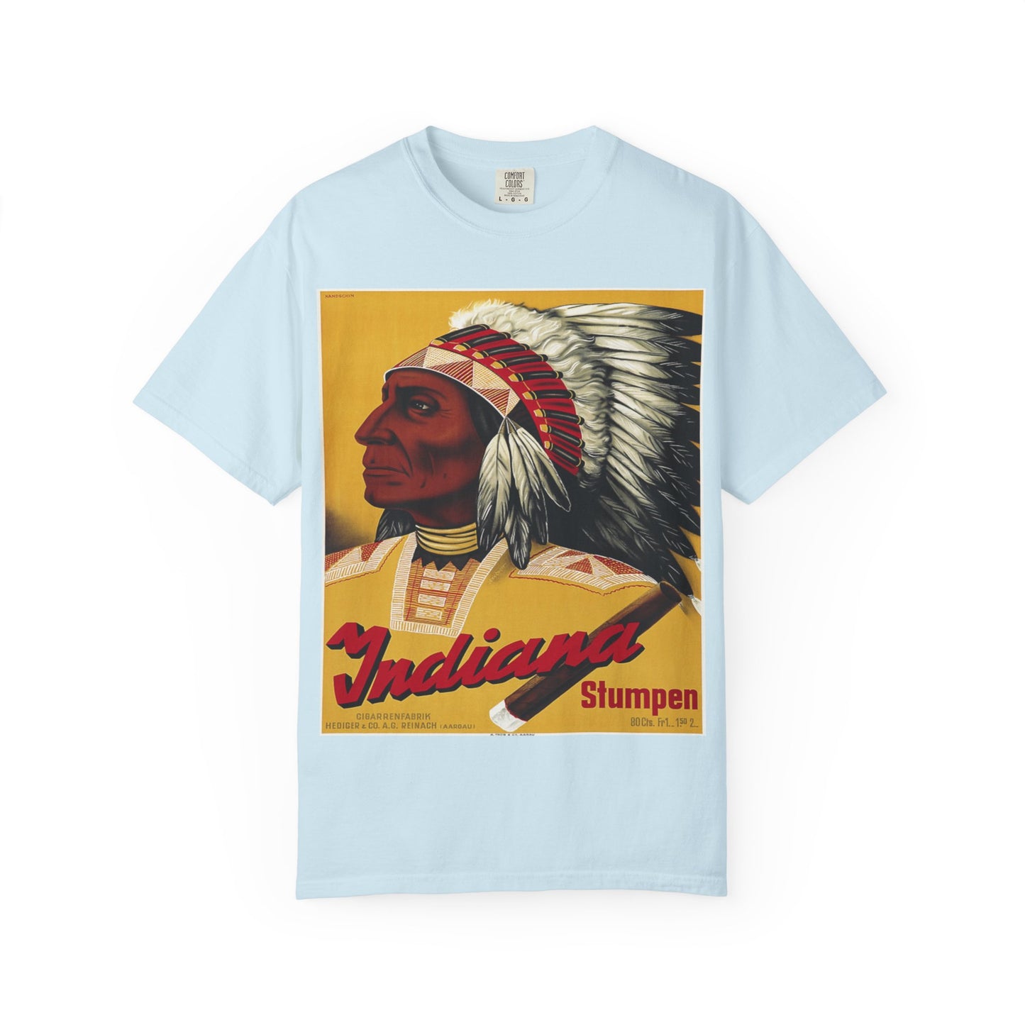 T-Shirt — Retro 'Indiana' Native Chief Vintage Poster Design