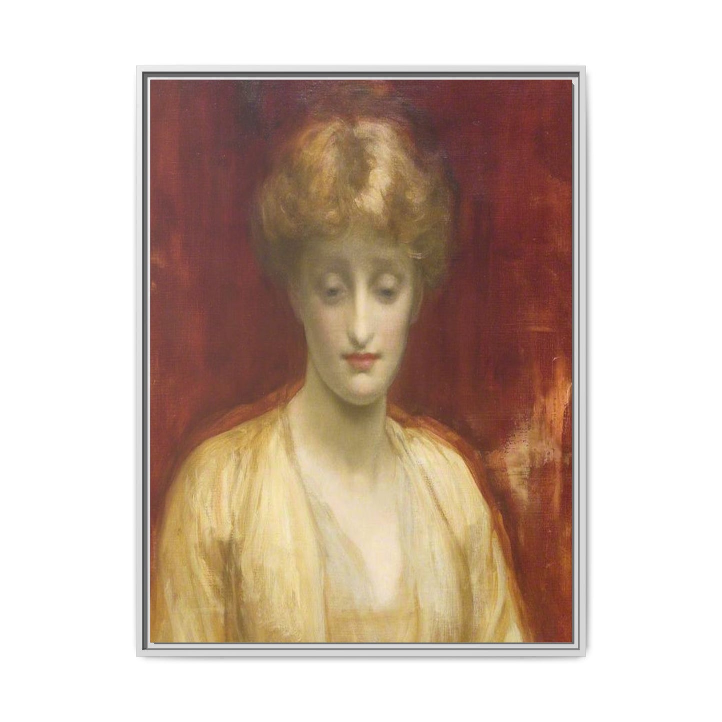Mrs Williams by Lord Frederic Leighton Framed Matte Canvas Portrait Wall Art Print