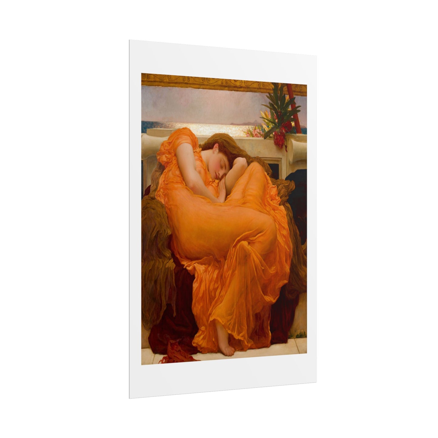 Flaming June by Lord Frederic Leighton Wall Art Print