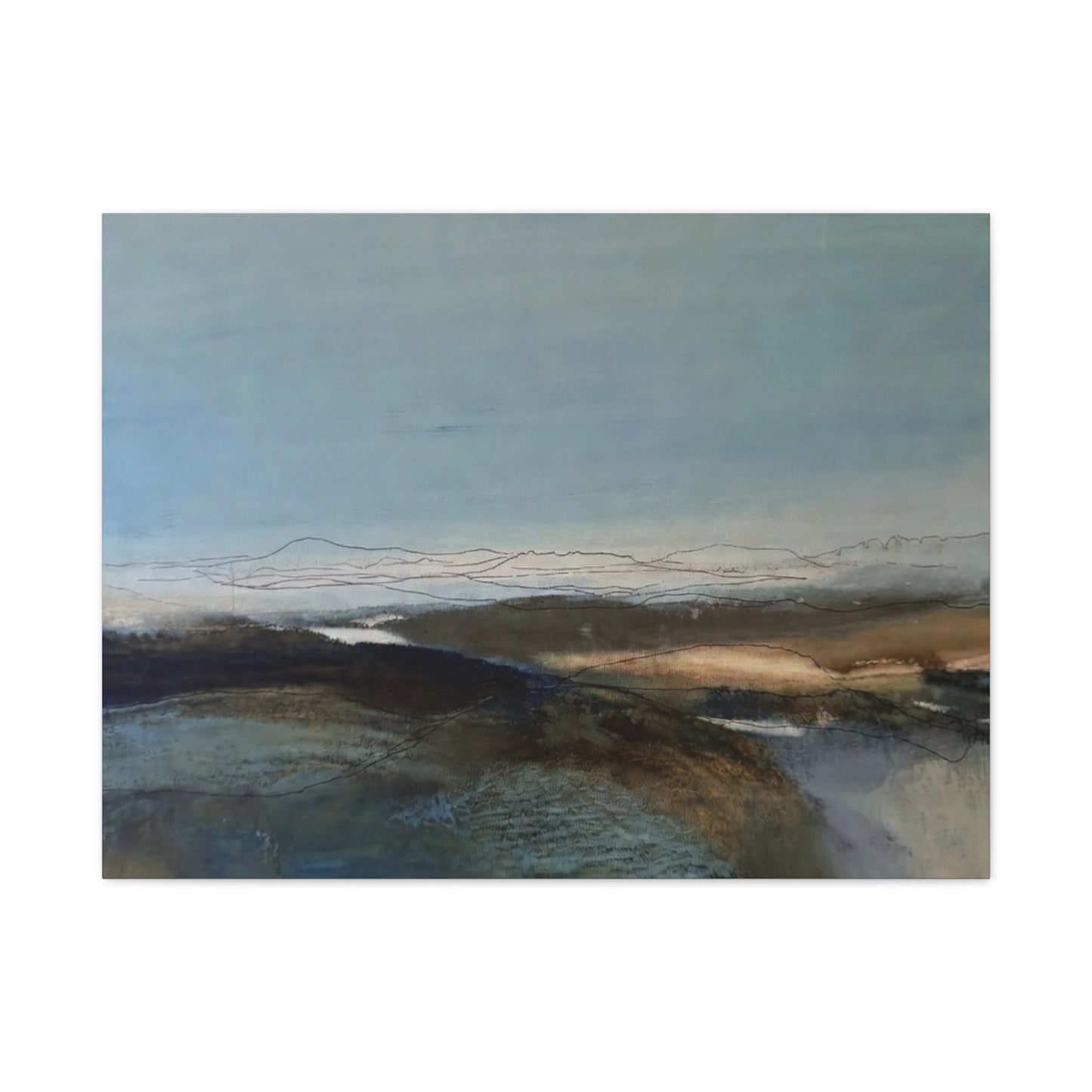 Blue landscape Matte Canvas, Stretched, 1.25"