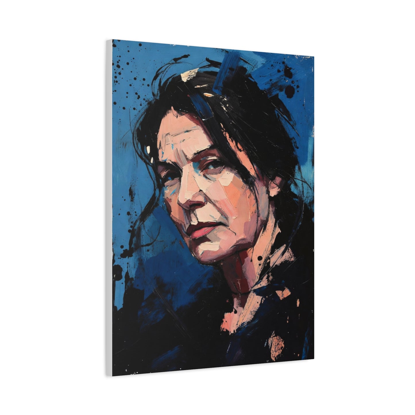 Expressionist Portrait Canvas — Matte Stretched Wall Art