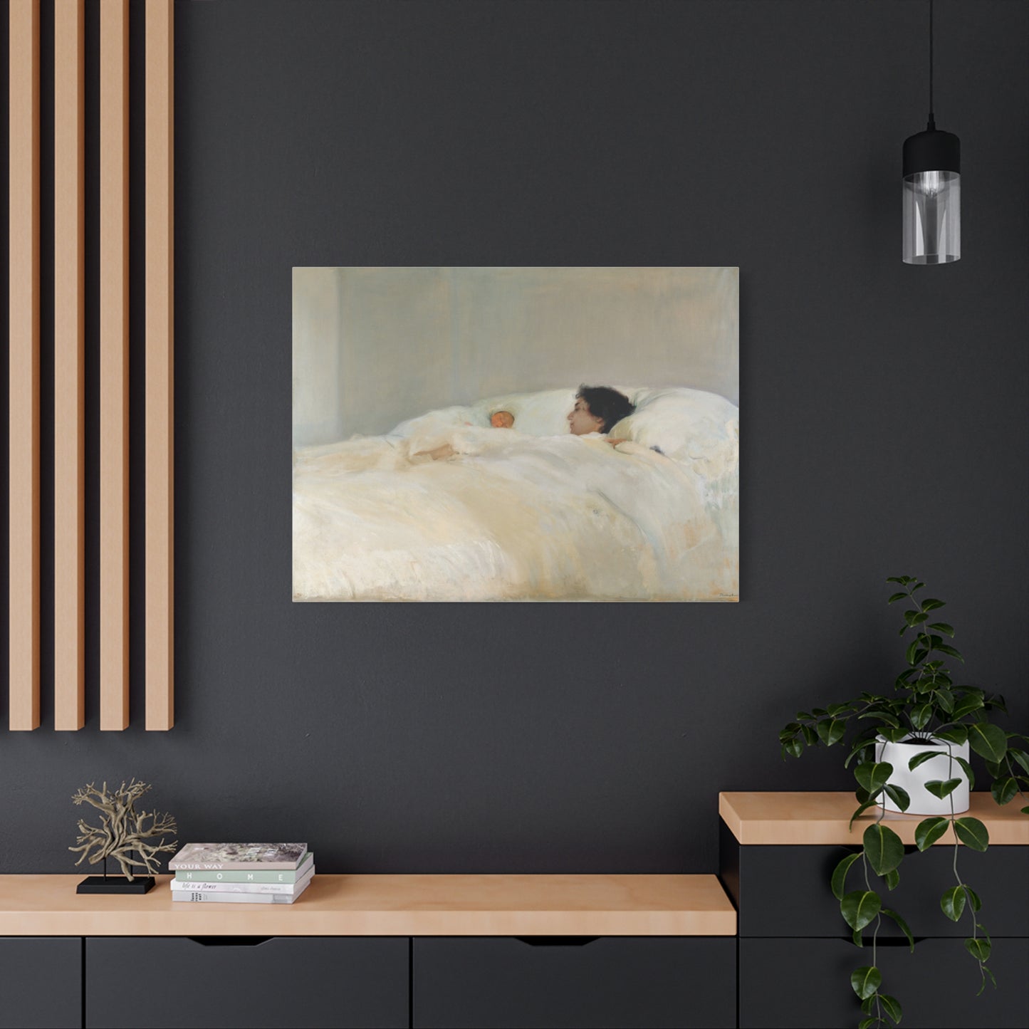 Mother by Joaquin Sorolla y Bastida Art Canvas Print — Serene Nursery Wall Decor
