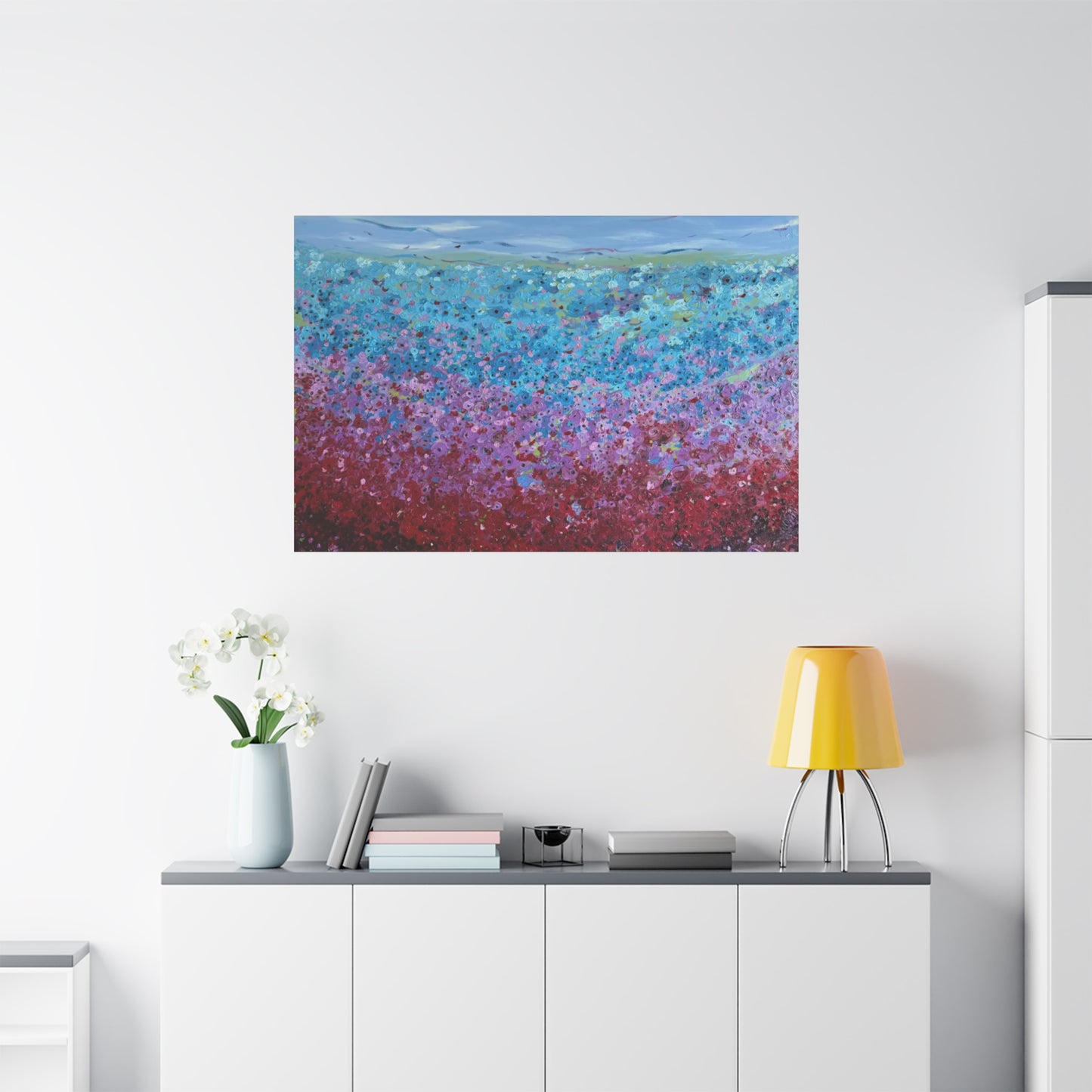 Bloom by Unknown Abstract Coastal Bloom Canvas Wall Art — Matte Stretched 1.25"
