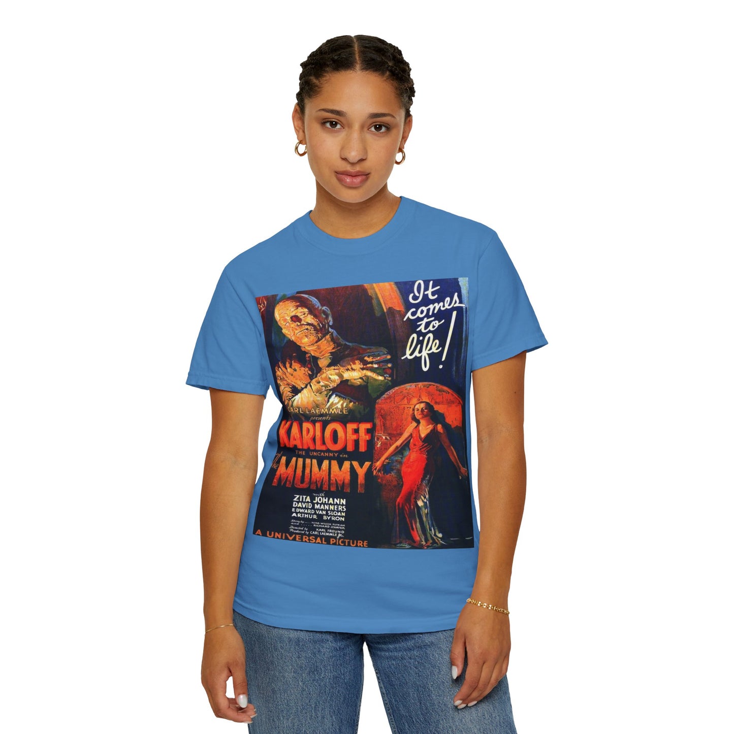 Mummy Movie Poster T‑Shirt — Vintage Karloff Horror Graphic Tee